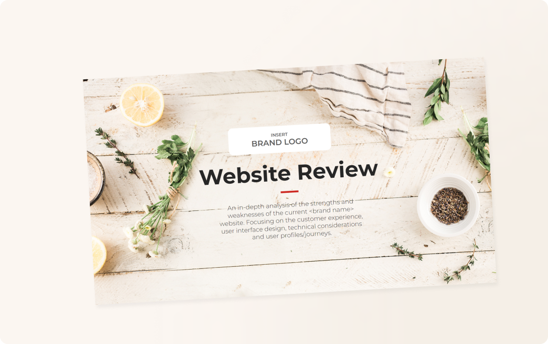 Noodle Brand Website Review Template