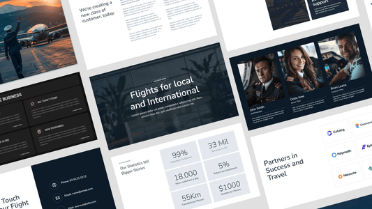 Corporate Flights and Travel Presentation Template